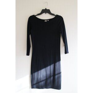 GAP Cotton Blend 3/4 Sleeve Black Dress Size XS